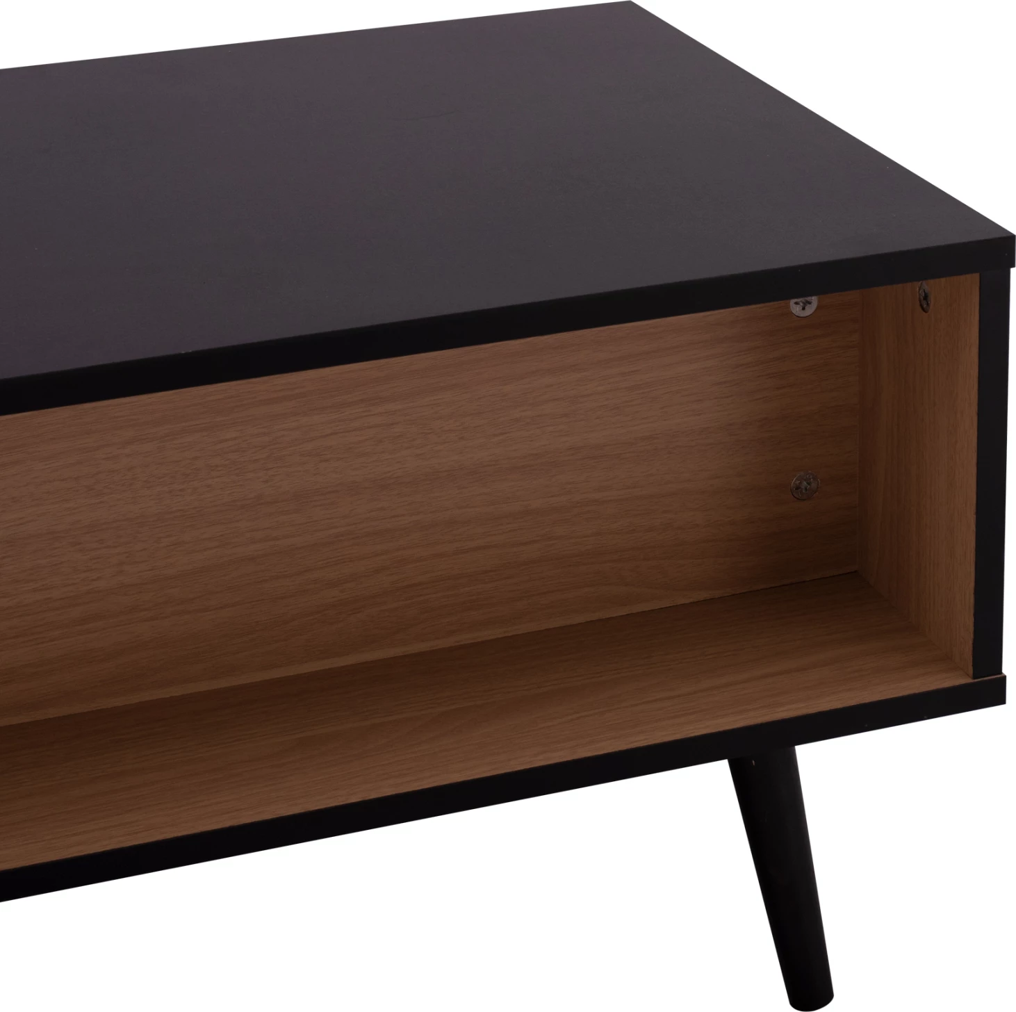 Tavolinë lounge Charleen FH8668 e zezë me natyrale 100x50x40,5 cm