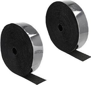Shirit Velcro DeLOCK Heavy-duty, 15 m x 50 mm, vetë-ngjitës, i zi