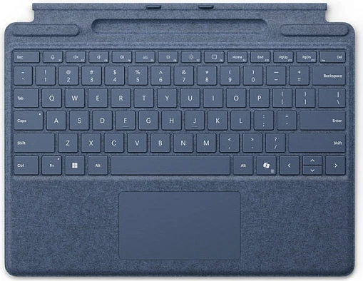 Tastierë Microsoft Surface Pro Keyboard me ruajtje stilolapsi, QWERTZ gjermanisht, Alcantara, blu Sapphire