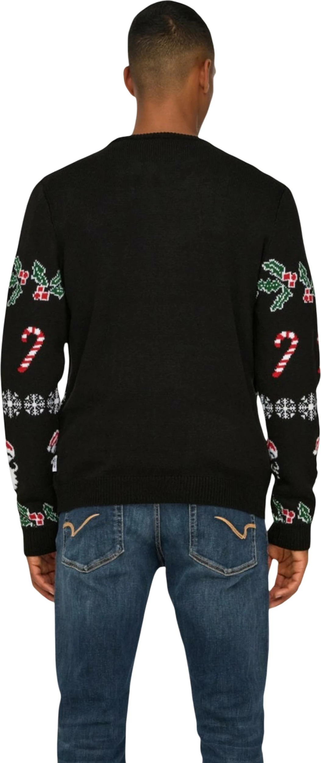 Xhemper për meshkuj Only & Sons ONSXMAS REG 5, i zi [Madhësia: M]
