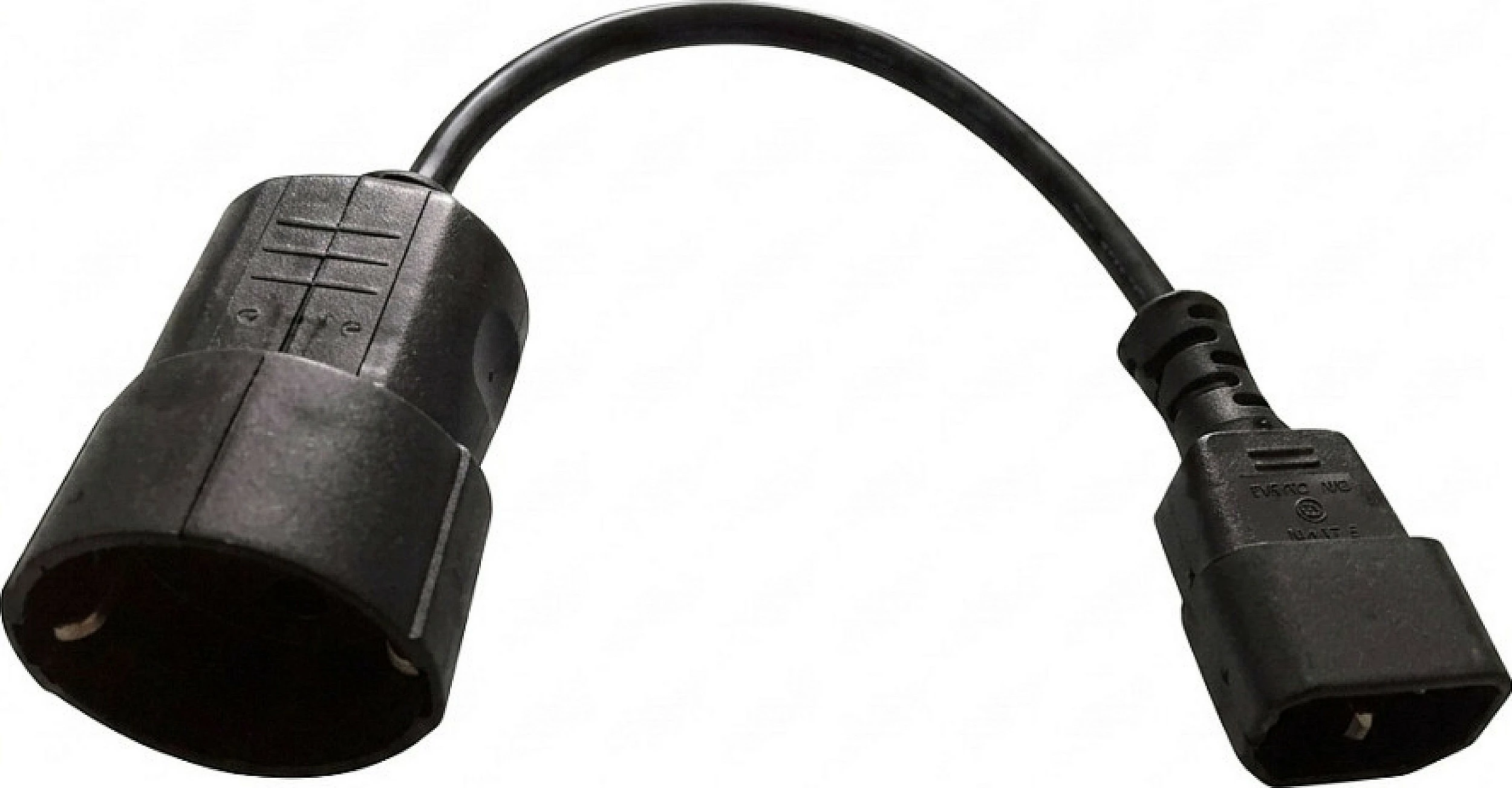 Adapter rryme Eaton IEC320 C14 në Schuko, 10A, i zi