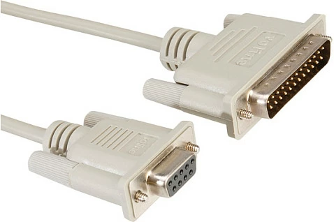 Kabllo modem ROLINE DB9F - DB25M, 6 m, gri
