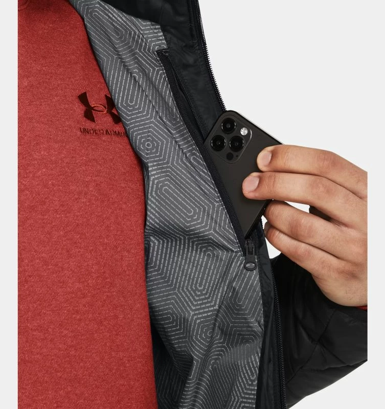 Jakne për meshkuj Under Armour Legend Down Hooded, e zezë