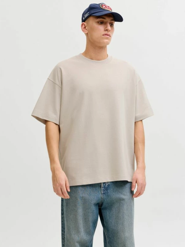 Maicë meshkuj Jack&Jones JJEBARRON TEE SS O-NECK NOOS 12298906, moonbeam