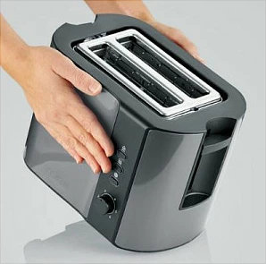 Toaster automatik Severin AT 9573, 2 feta, 800W, inox, antracit/zi