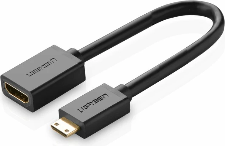 Kabllo adapter Ugreen, HDMI femër në mini HDMI mashkull, 22 cm, e zezë