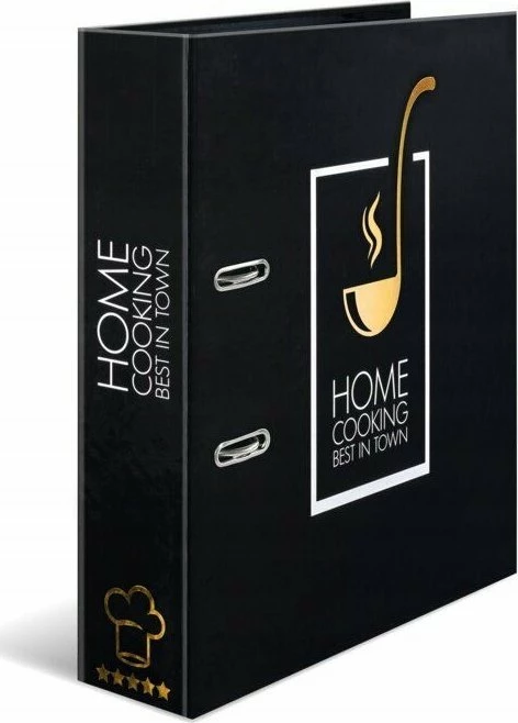 Dosje recetash Herma Home Cooking 19668, DIN A4, me ndarje, 6 ndarës, e zezë