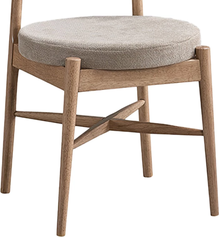 Karrige Raudi, dru kauçuku, natyrale-bezhë, set prej 2 copë, 45.5x45.5x81cm