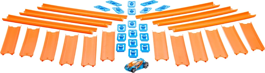 Hot Wheels Track Builder Straight Track with Car