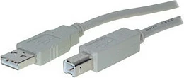 Kabllo USB No-Name 1.8m, USB 2.0 A - USB 2.0 B, Gri