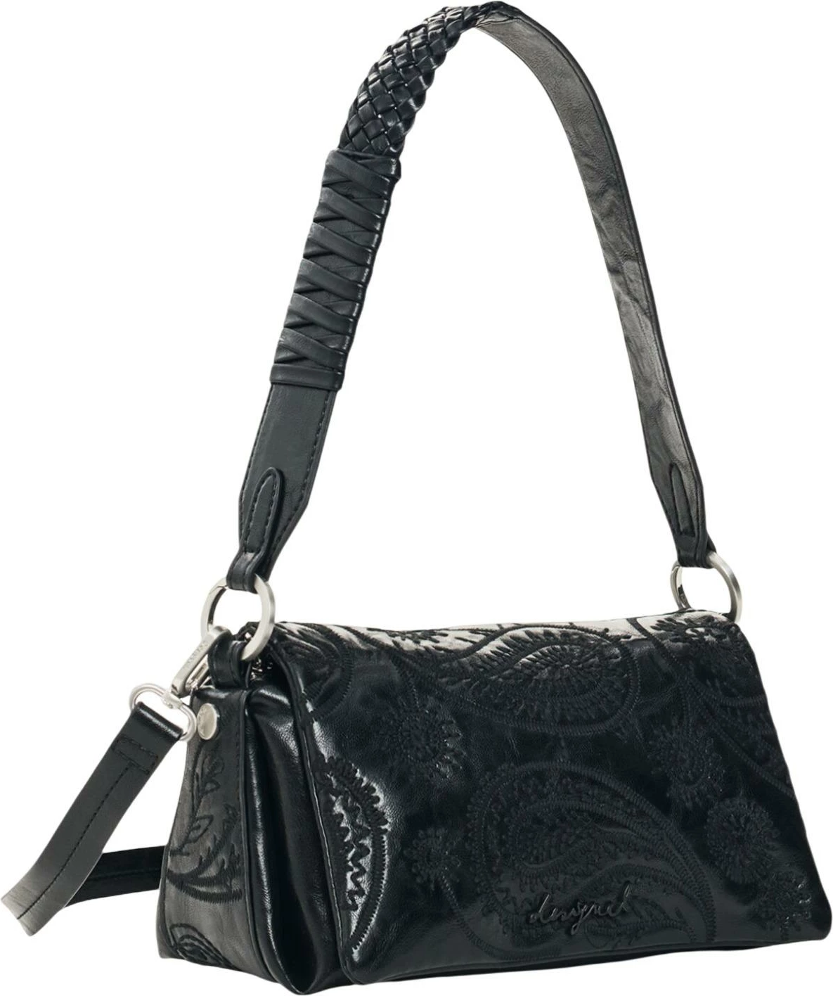 Çantë krahu për femra Desigual Siroco Naron Mini Fla 26WAXPA9, e zezë