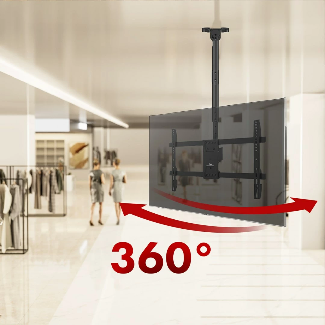 Mbajtëse tavani për TV Maclean MC-112 B, 43-86", max 60kg, VESA 600x400, e zezë