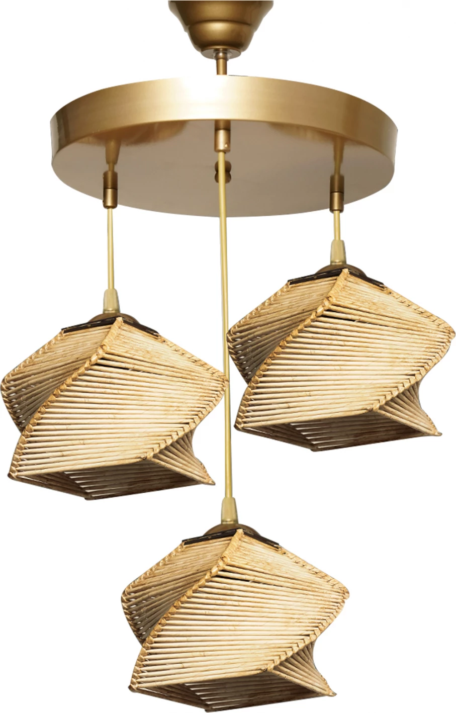 Llampë varëse për tavan, ngjyrë natyrale, FH7493.02, 35x35x85 cm