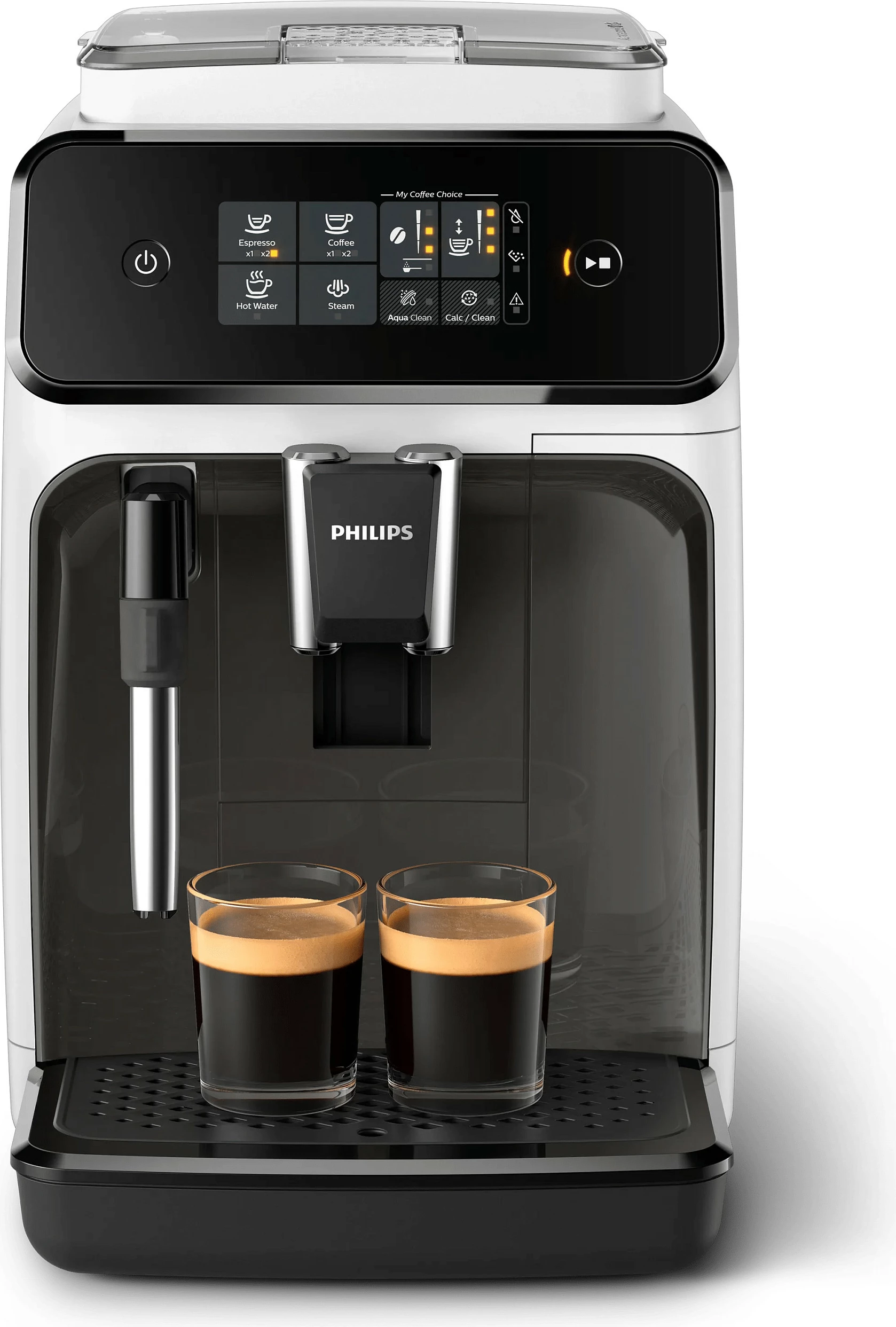 Makinë kafeje Philips EP1223/00, automatike, me shkop avulli, bardhë/zezë