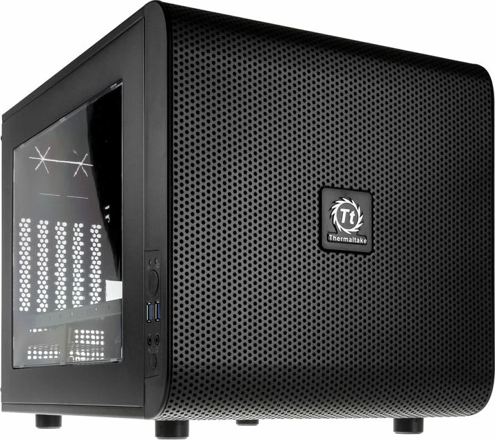 Kasë Thermaltake Core V21 (CA-1D5-00S1WN-00), Micro-ATX/Mini-ITX, Cube Tower, pa furnizim rryme, e zezë