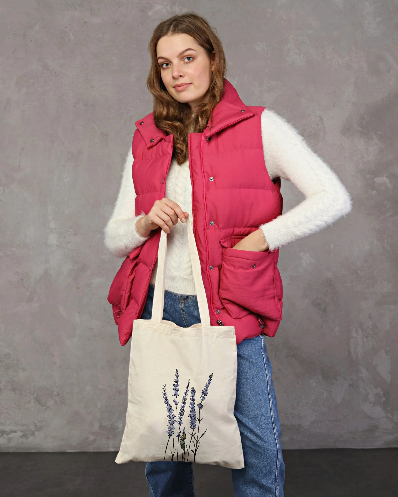 Torbë tote Zoozie Bags, krem, 0865