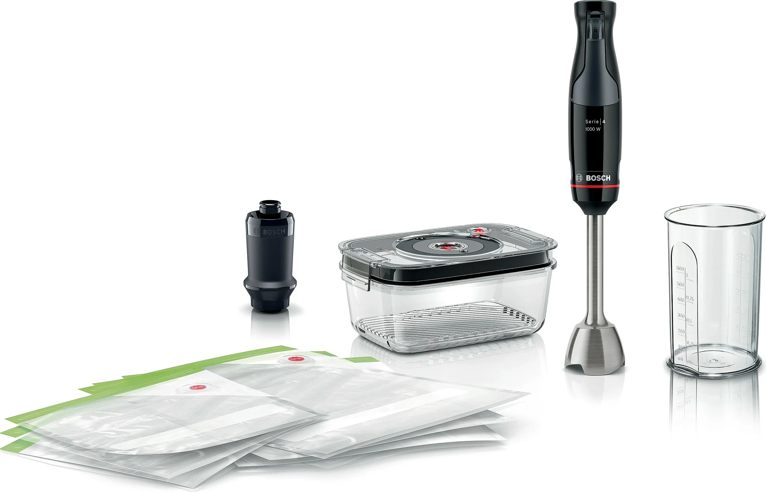 Blender dore Bosch ErgoMaster Serie 4 MSM4B6V2, set me vakum, zi/gri