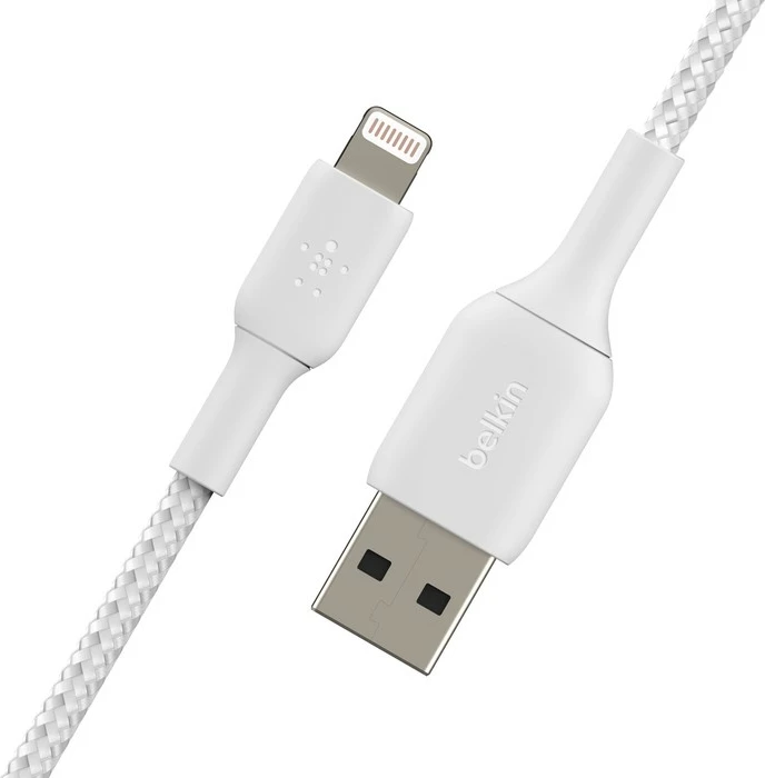 Kabllo Belkin CAA002BT1MWH, 1 m, Lightning, USB A, e bardhë