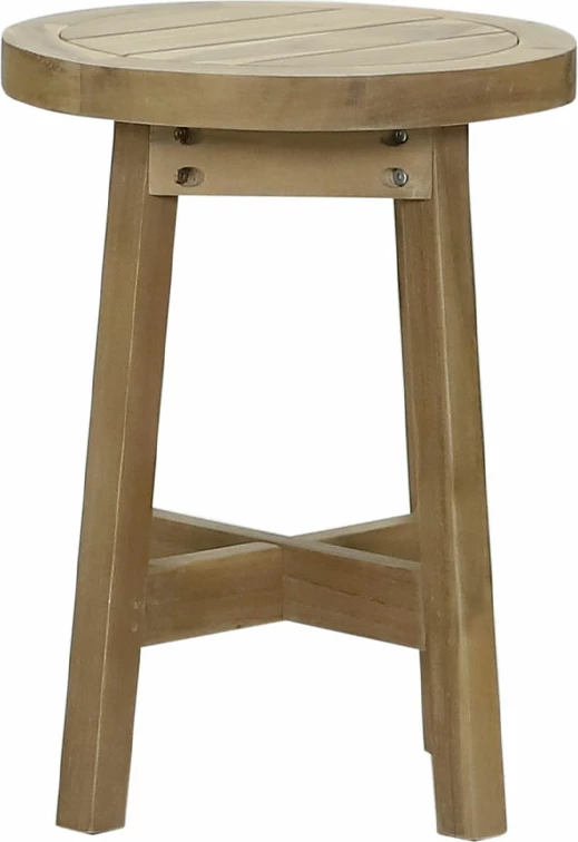 Tavolinë anësore Anasa, druri akacie natyrale, 40x40x48