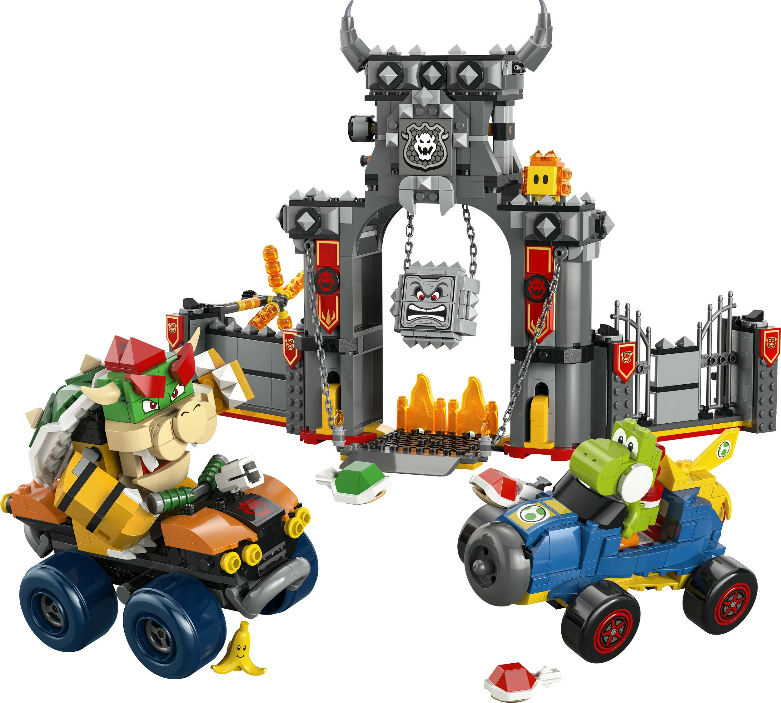 Set ndërtimi LEGO Super Mario Mario Kart 72039 Bowser's Castle, 1068 pjesë, 9+, multikolor