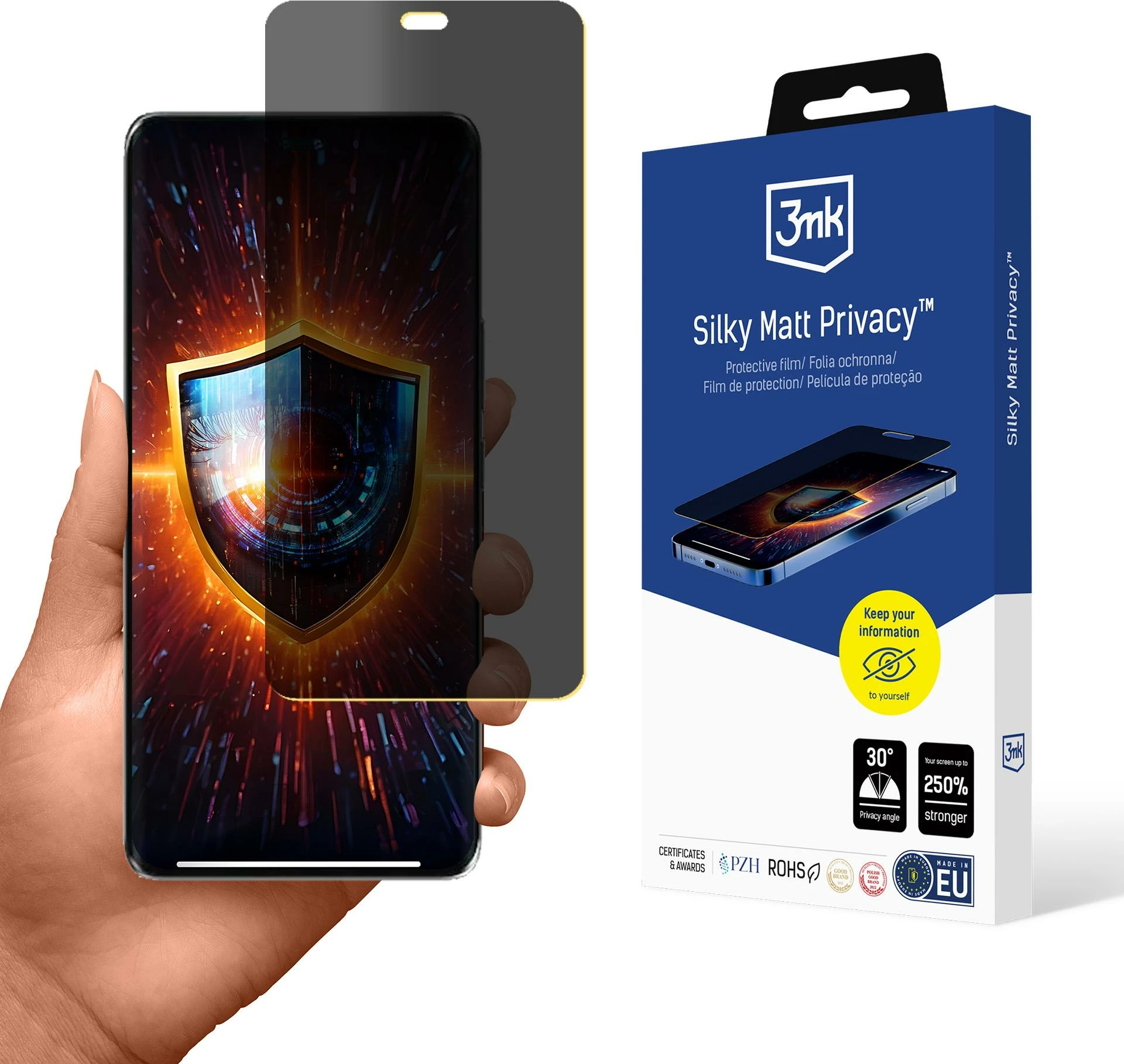 Folje privatësie për ekran, 3mk Silky Matt Privacy, për Honor Magic7 Lite, Mat