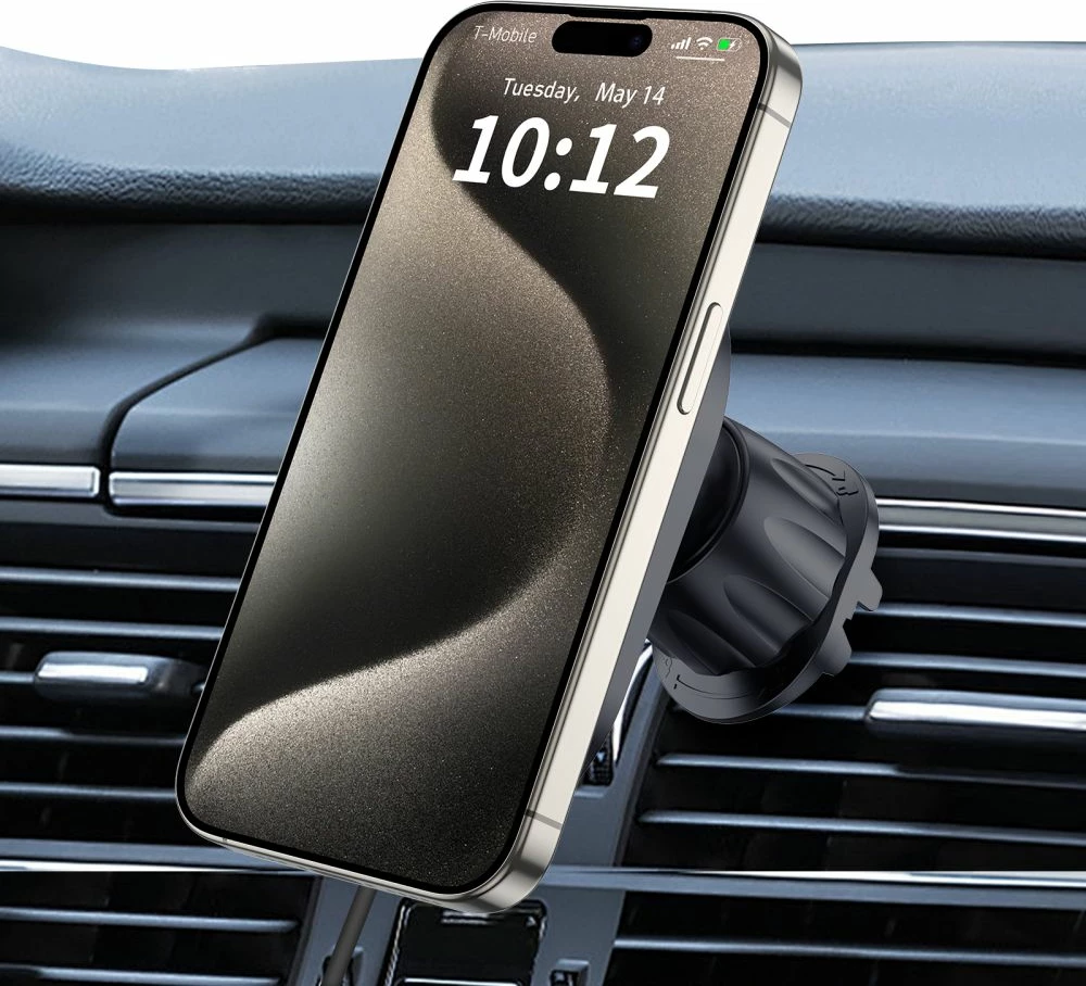 Mbajtës dhe karikues magnetik për veturë Tech-Protect MM15W-V6, MagSafe, 15W, i zi