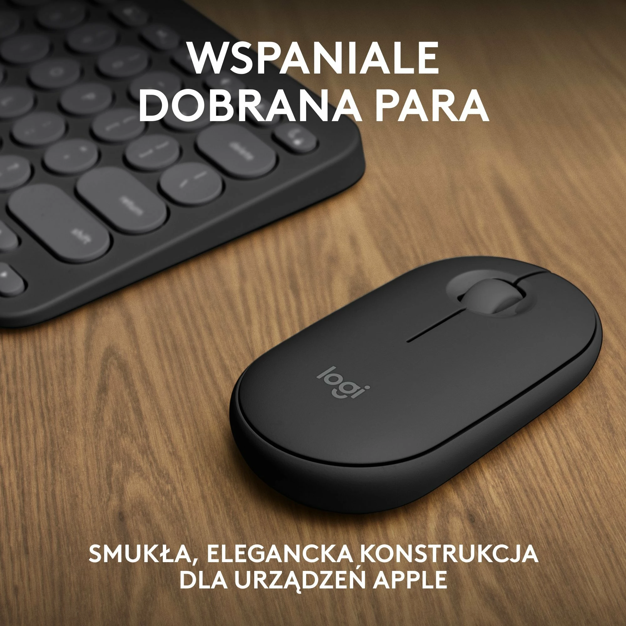 Set tastierë + Maus Logitech Pebble 2 Combo për Mac 920-012244, Bluetooth/Logi Bolt, US INTL, i zi