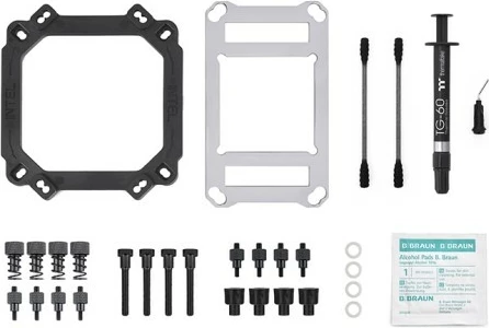Bllok uji për CPU Thermaltake Pacific W9, bakër + metal i lëngshëm, transparent