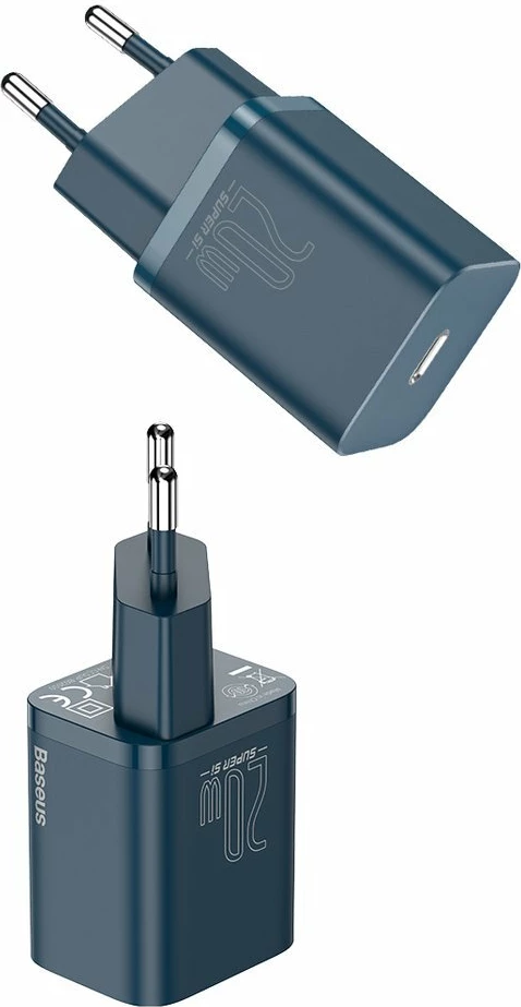 Karikues muri Baseus Super Si 1C me kabllo USB-C në Lightning 1m, 20W, Blu