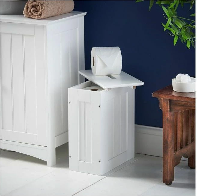 kuti ruajtjeje VONHAUS Colonial 3009004, 30 x 17 x 35 cm, me kapak ngritës, e bardhë