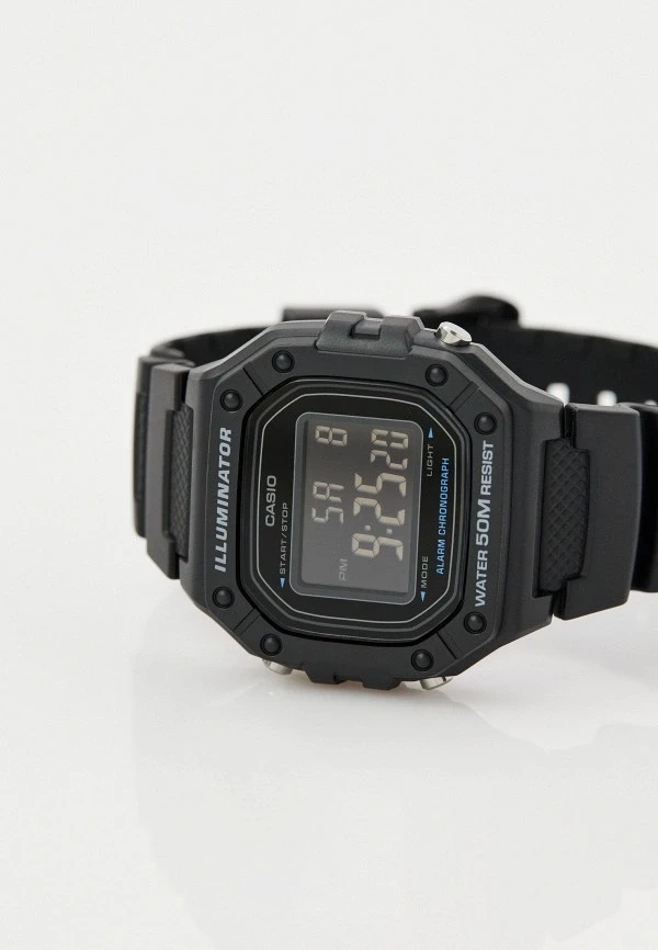 Orë dore Casio W-218H-1BV, e zezë