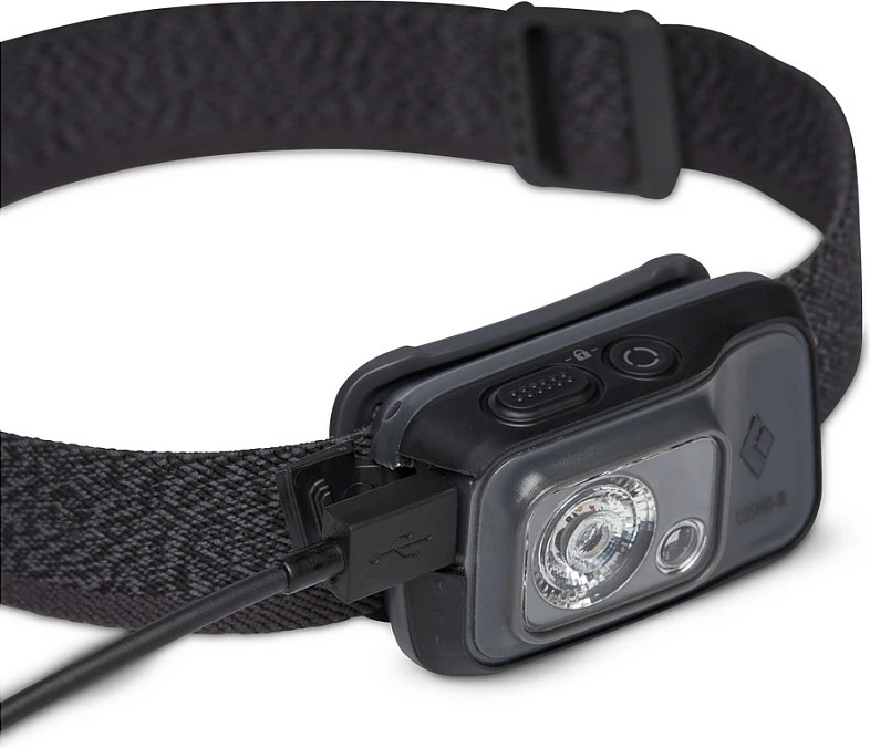 Llambë ballore Black Diamond Cosmo 350-R, 350 lm, USB e rikarikueshme, IP67, grafit