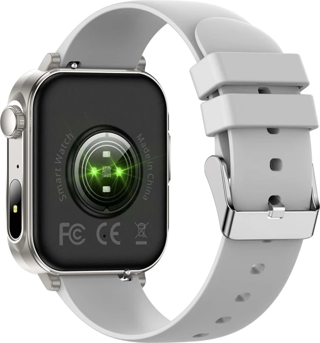 Smartwatch, Colmi P80, 1.83" HD 60 Hz, thirrje me Bluetooth, 100+ moda sportive, matje HR/SpO2, IP67, USB-C, argjendtë