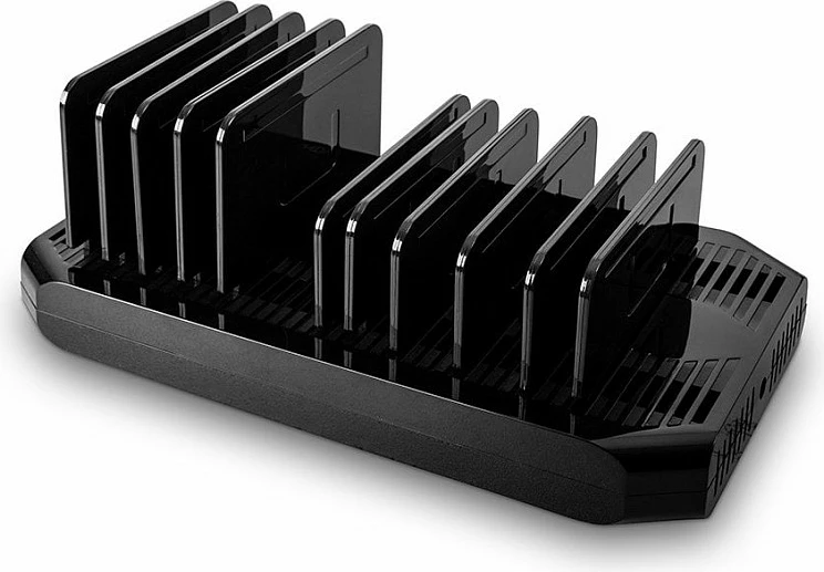 Stacion karikimi USB LINDY 10-Port, 120W, 2x USB-C 3A + 8x USB-A 2.4A, i zi