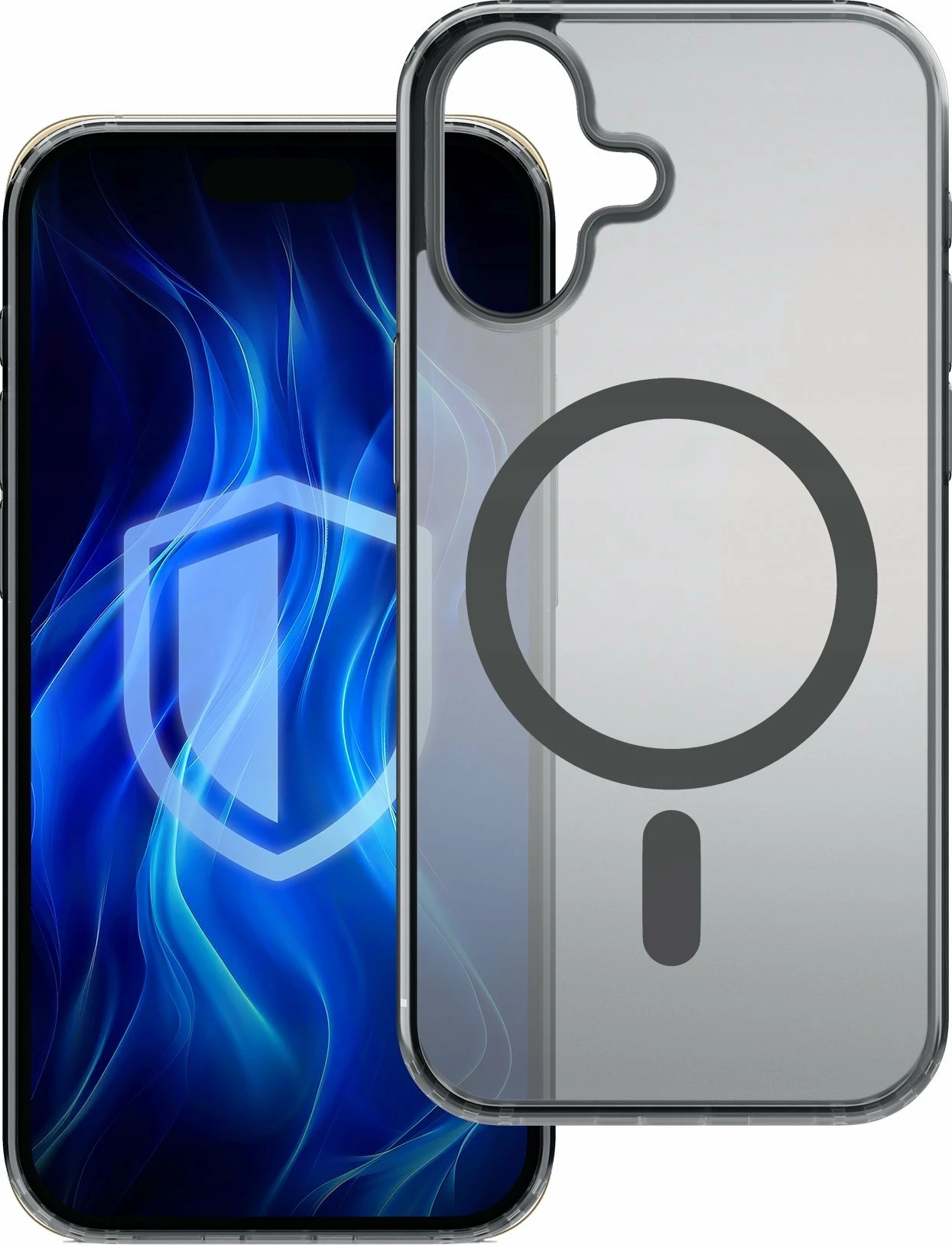Mbështjellës 3MK Frosty MagCase për Apple iPhone 16, MagSafe, mat, plastikë, i zi