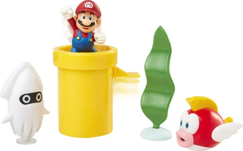 Super Mario Underwater 2.5' Figure Diorama Play Set