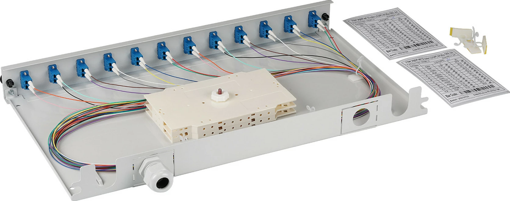 Kuti splice fibër optike EFB Elektronik, LC, OS2 9/125µ, e zgjatshme, gri