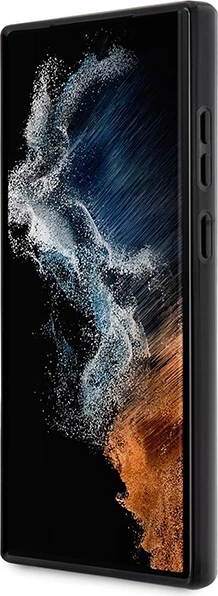 Mbështjellës Guess GUHCS23LPCUMAK për Samsung Galaxy S23 Ultra, hardcase, Marble, i zi