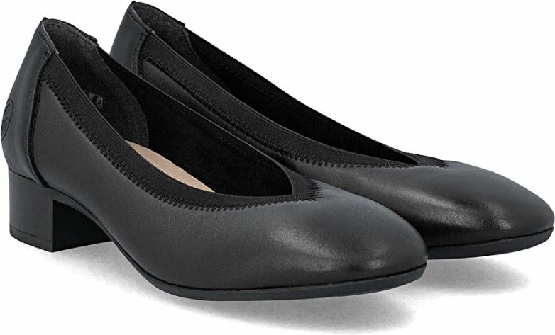 Këpucë lëkure për femra Rieker, të zeza