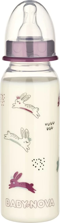 Shishe PP e drejtë me qafë standarde Baby Nova, 240ml [Ngjyra: Vjollcë]
