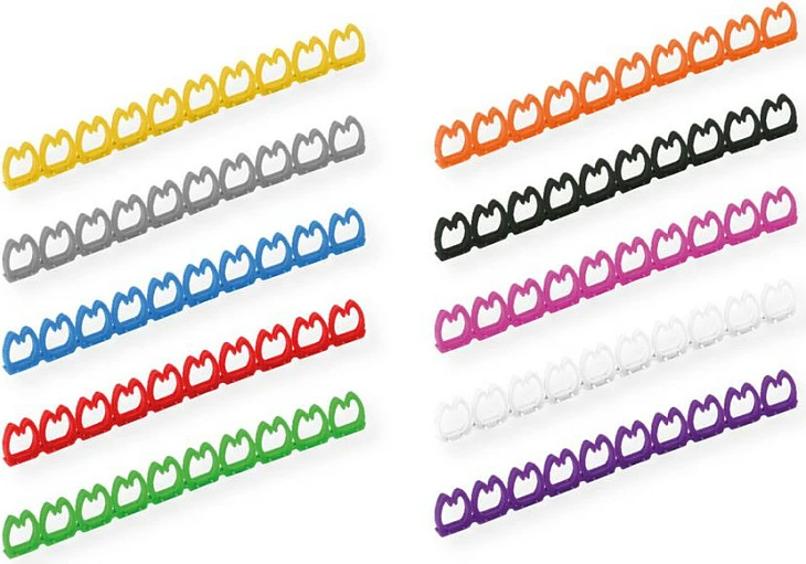 Set shënjues për kabllo VALUE, 5–6.5 mm, 100 copë, shumëngjyrësh