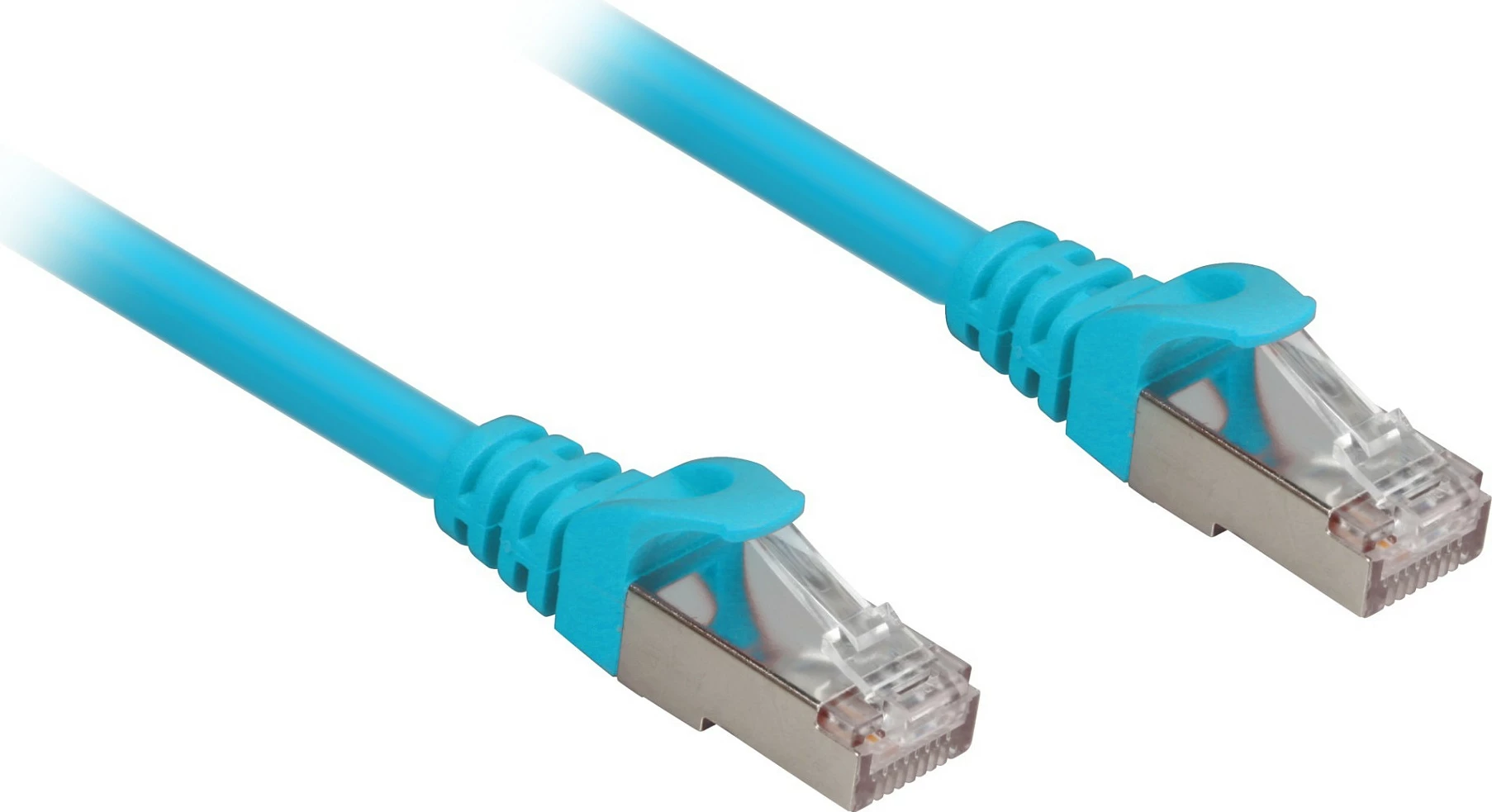 Kabllo rrjeti SHARKOON RJ45 Cat 6a S/FTP, 25 cm, LSOH, blu