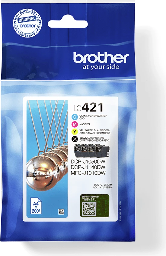 Fishek boje, Brother LC421VAL, 200 faqe, multipack, black/cyan/magenta/yellow