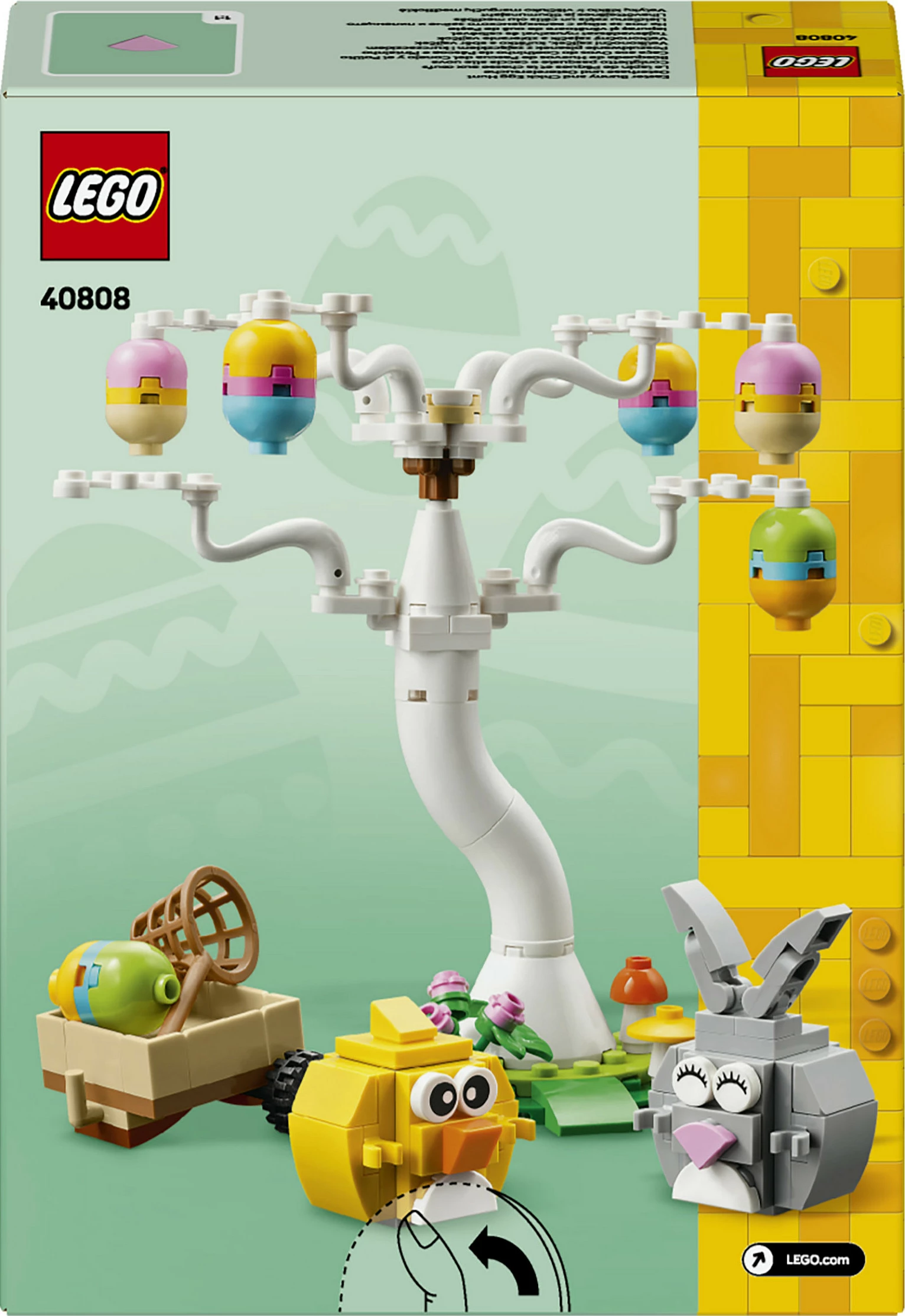 Set ndërtimi LEGO Iconic 40808 Easter Bunny and Chick Egg Hunt, 140 pjesë, 8+, multikolor