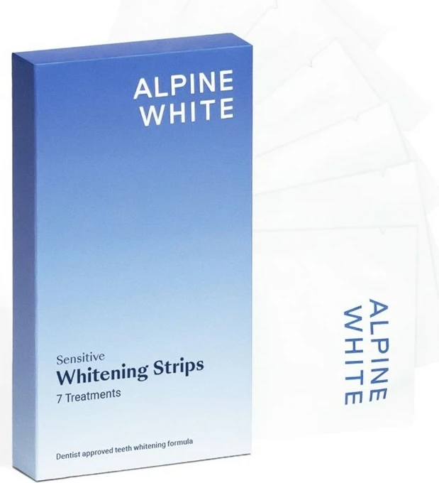Stripa zbardhues për dhëmbë Alpine White Sensitive, 14 copë