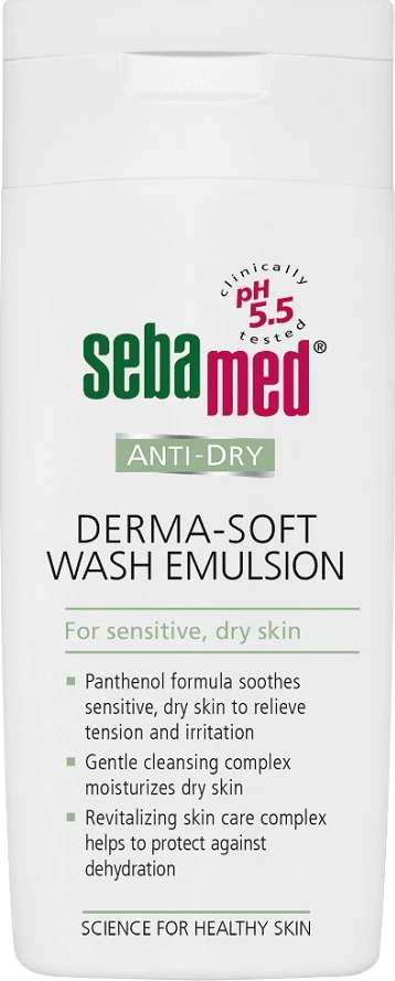Emulsion pastruese për fytyrë Sebamed Derma-Soft Wash, për femra, 200ml