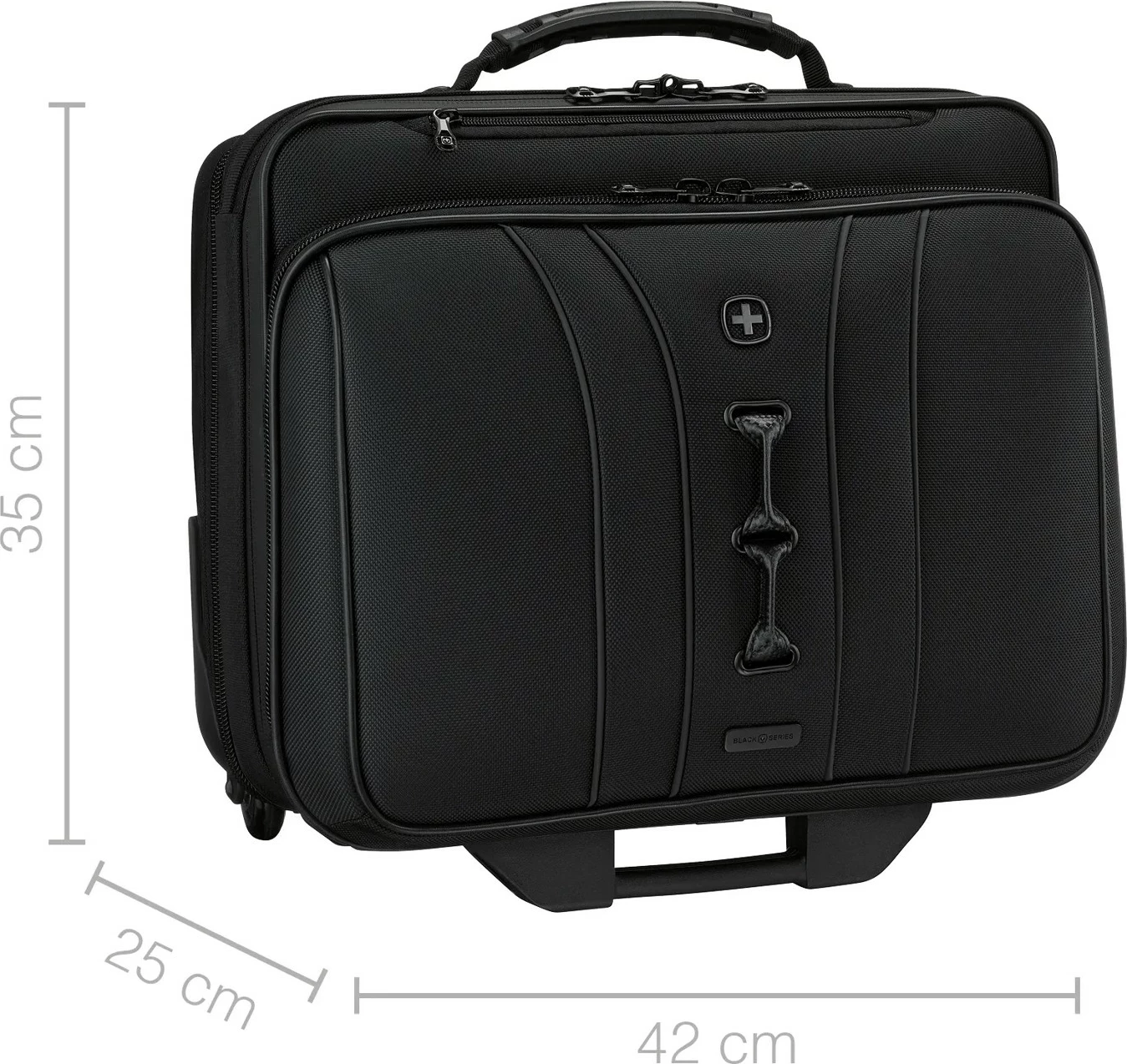 Çantë laptopi Wenger Legacy Black Series 15.6 inç me rrota, e zezë