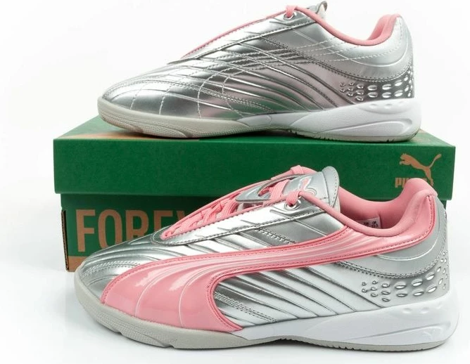 Atlete Puma V-S2 Goalgetter për të rinj, hiri/argjend