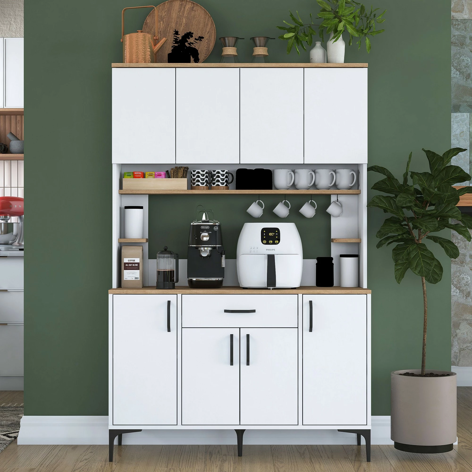 Dollap multifunksional, ngjyrë e bardhë, Skye Decor, JE177 - 3348