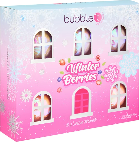 Bubble T Winter Berries Bath Bomb Fizzer 5x100g